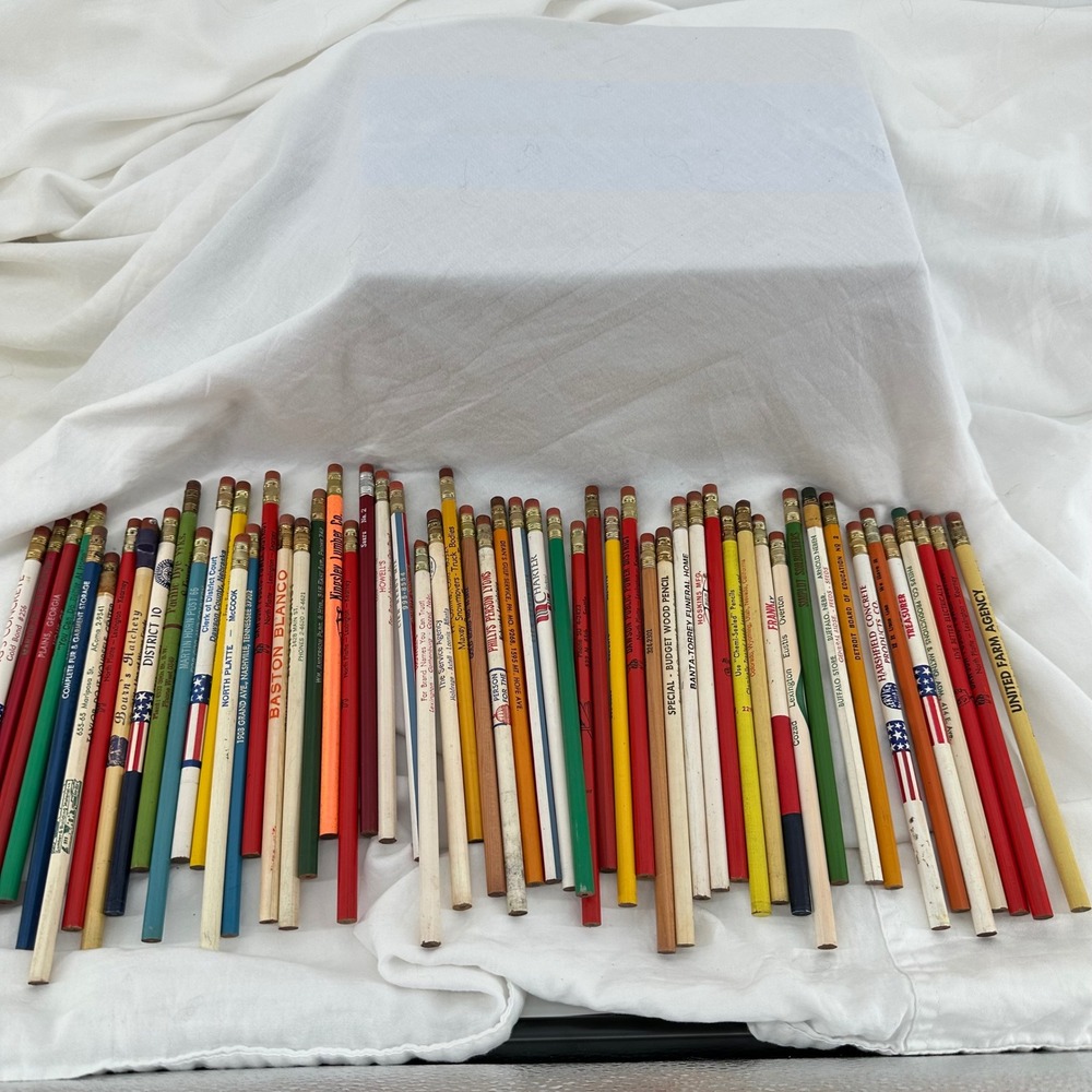 Vintage Advertising Pencils Lot Multi Good Mixed Business Americana Ephemera 50+